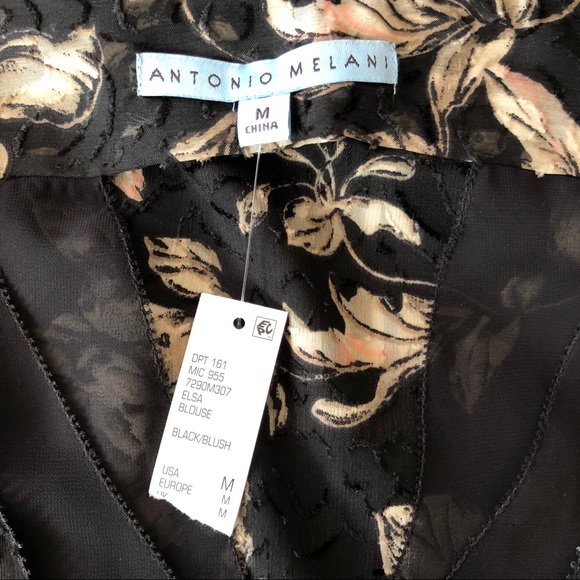 *SOLD* Antonio Melani Elsa Chiffon Burnout Top - Picture 4 of 7